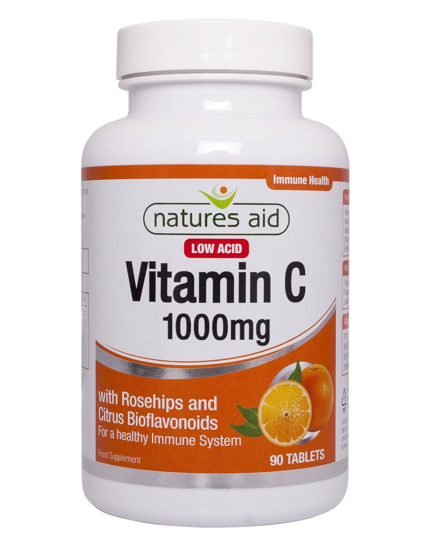 Natures Aid - Vitamin C 1000mg Low Acid 90 Tablets