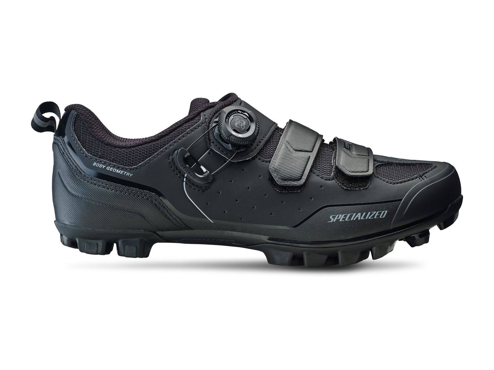 Specialized Comp Cycling Shoes - Black and Dark Grey, 9.5 US