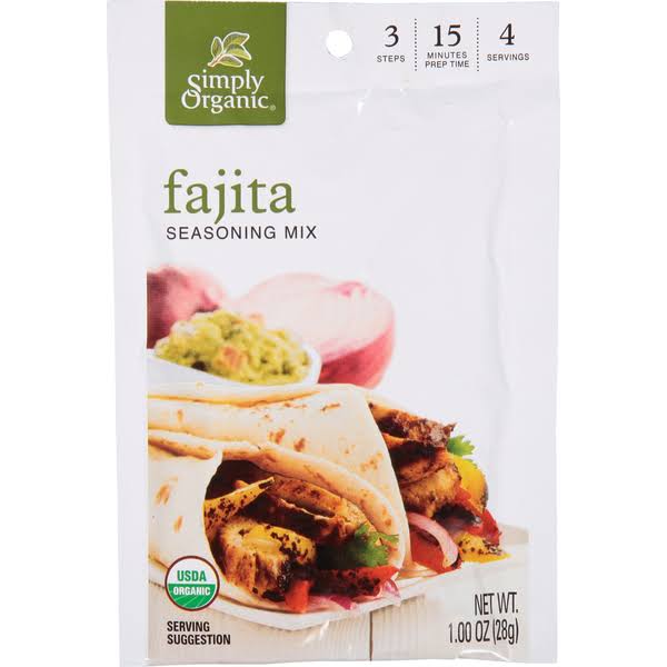 Simply Organic Fajita Seasoning Mix - 1oz