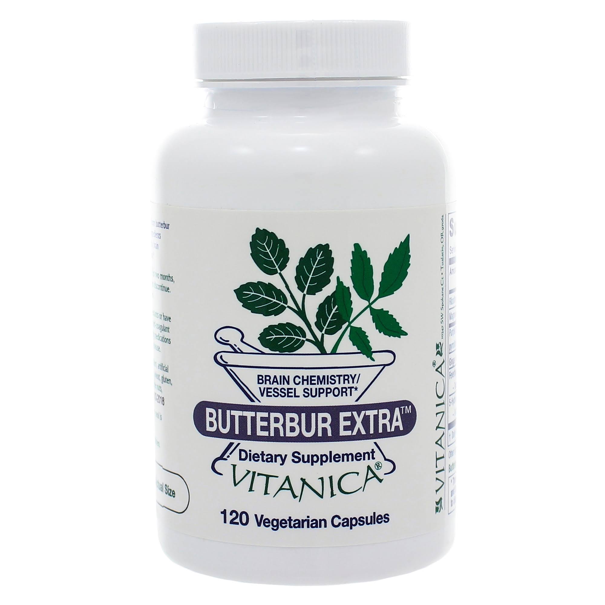 Vitanica Butterbur Extra Brain Chemistry and Vessel Support - 120ct