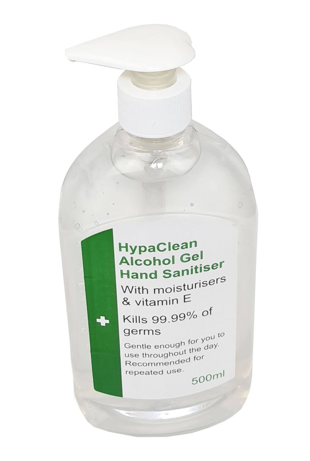 HypaClean Alcohol Gel Hand Sanitiser w/ Moisturisers & Vitamin E-500ml
