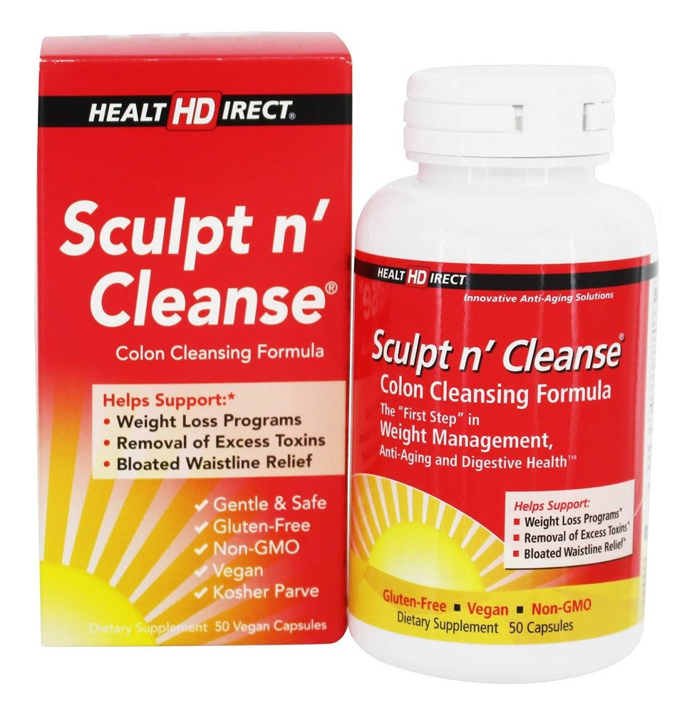 Health Direct Sculpt N' Cleanse Colon Cleansing Supplement - 450mg, 50 Capsules