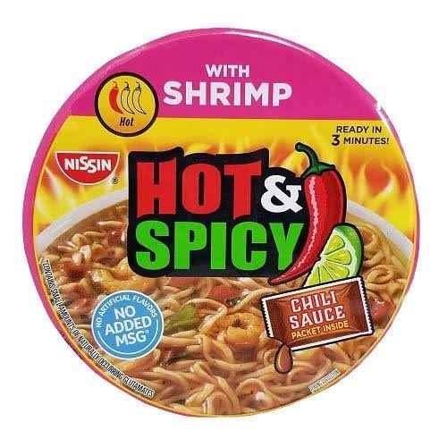 Nissin Bowl Noodles Hot & Spicy with Shrimp Ramen Noodle Soup - 3.27oz