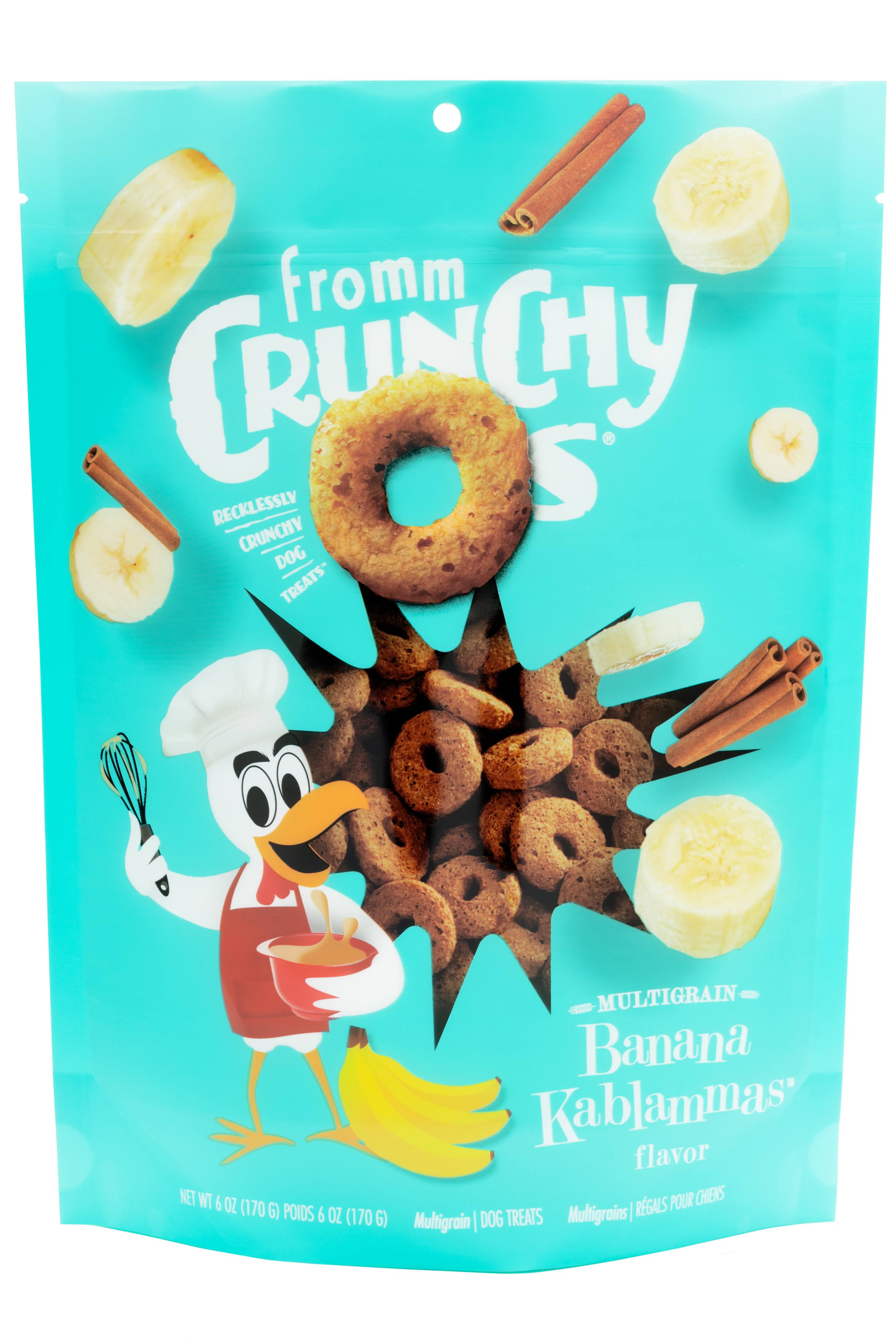 Fromm Crunchy O's Dog Treats Banana Kablammas 6Oz