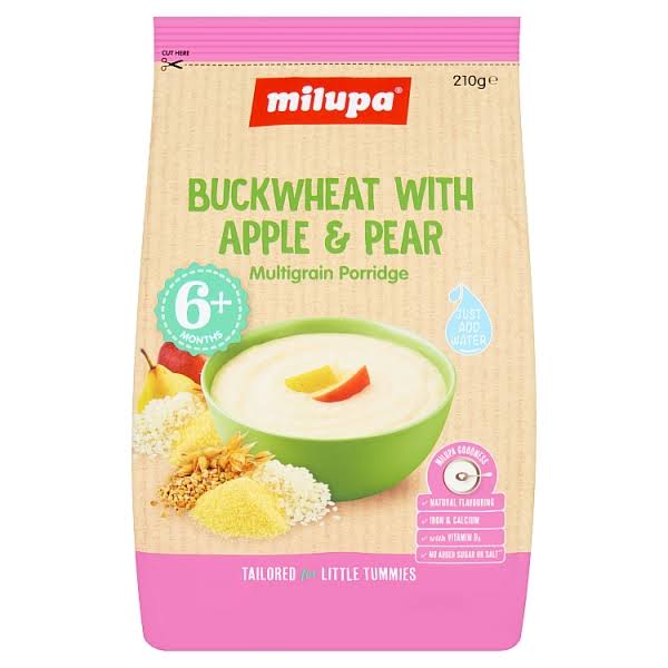 Milupa Buckwheat With Apple & Pear 210g