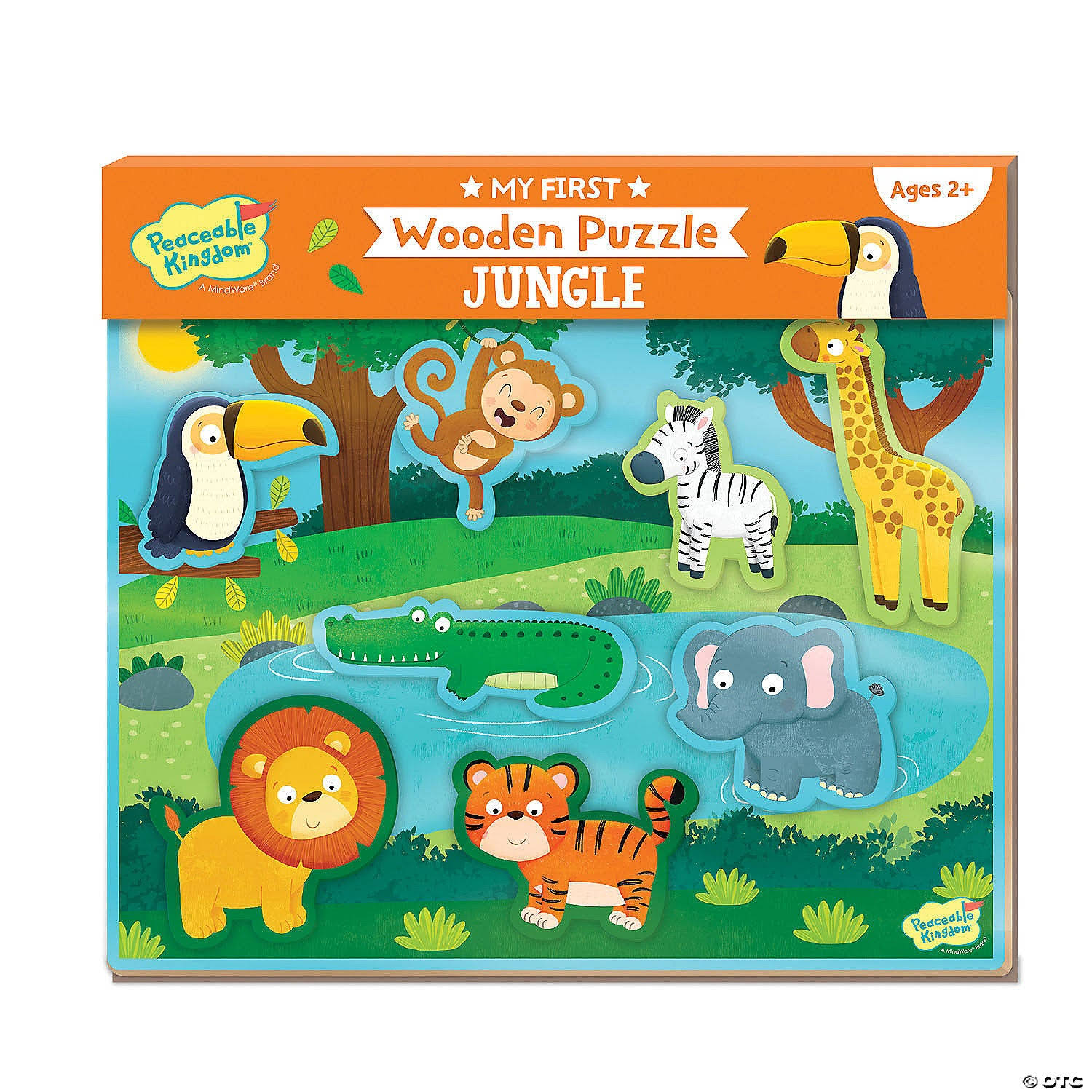 Peaceable Kingdom Jungle Eight-Piece Chunky Wooden Puzzle One-Size