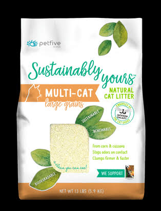 Sustainably Yours Large Grains Cat Litter - 11.8 kg