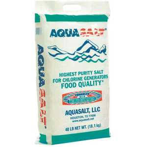 Aquasalt Swimming Pool and Spa Chlorine Generator Salt - White, 40lbs