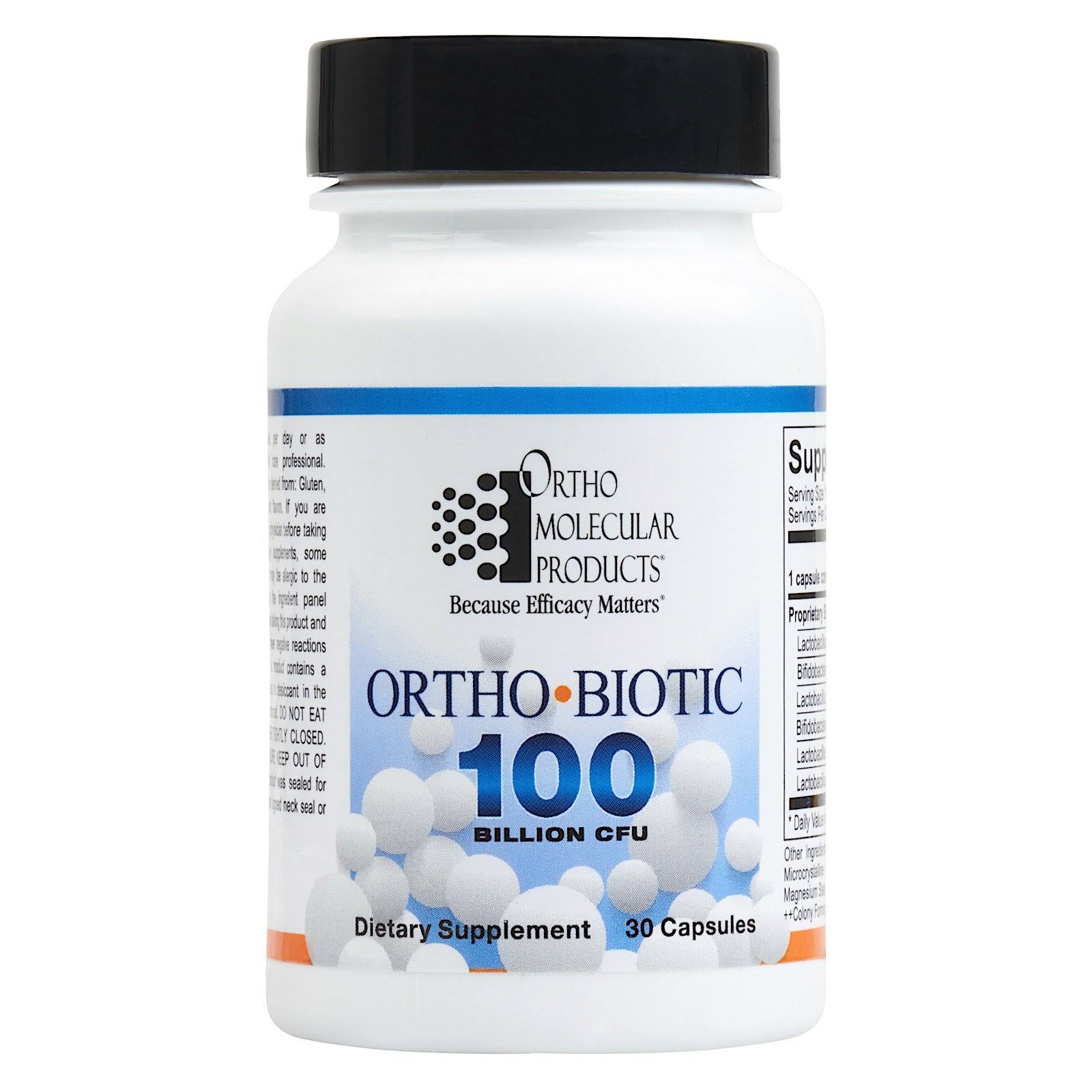 Ortho Molecular, Ortho Biotic 100 billion CFU, 30 Capsules