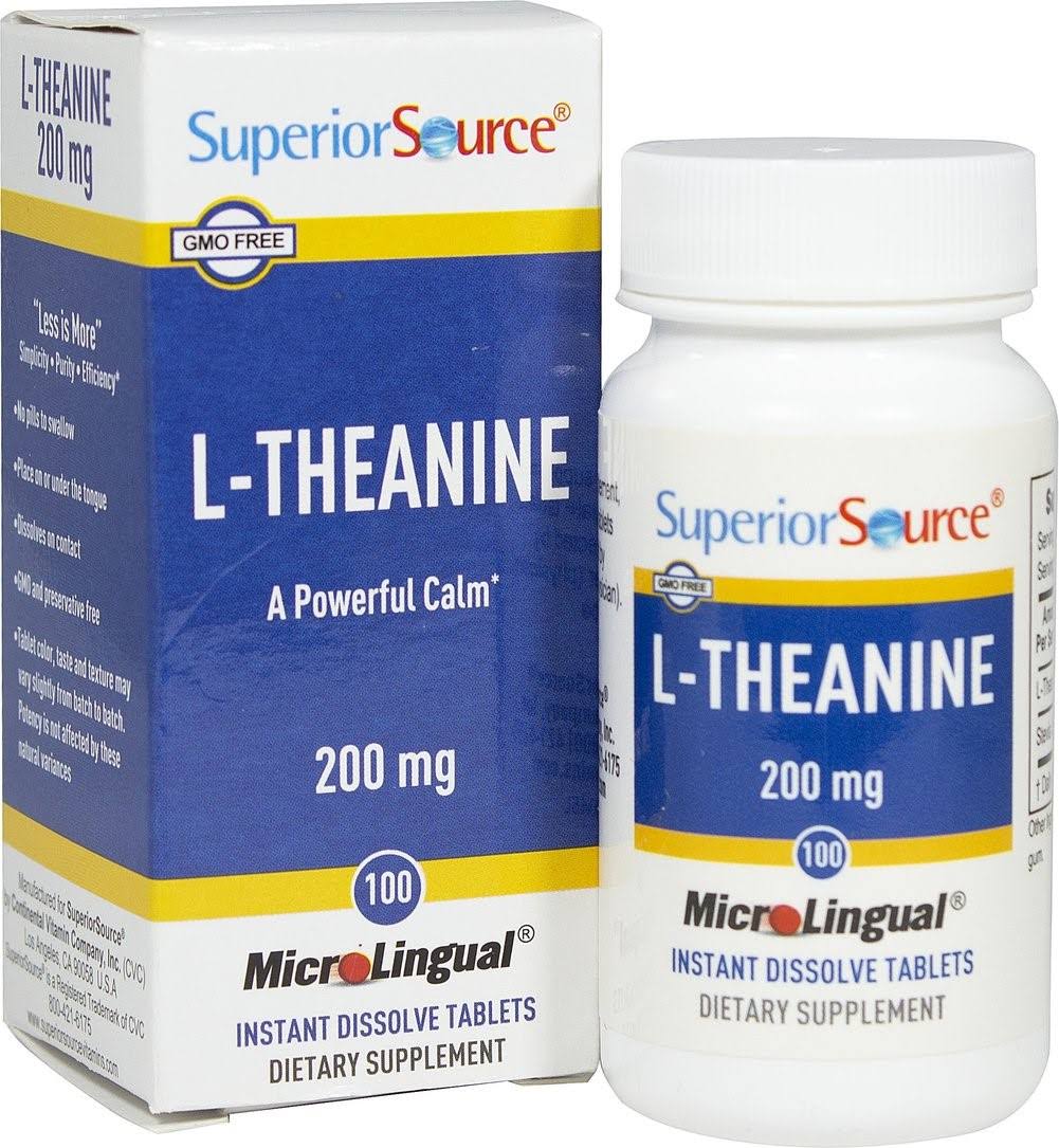 Superior Source - L-Theanine 200 mg - 100 MicroLingual Tablets