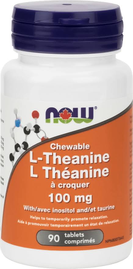 Now L-Theanine 100mg 90 Chewable Tablets