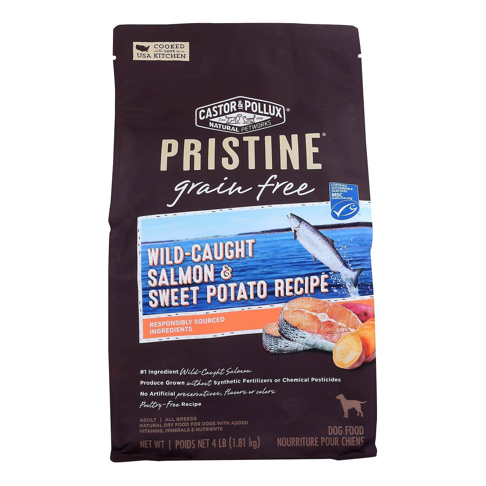 Pristine Grain Free Wild Caught Salmon & Chickpea Dry Dog Food - 4lb