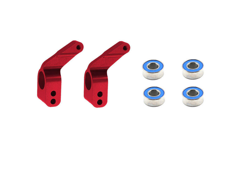 Traxxas 3652X Stub Axle Carriers Anodized - Red, Aluminum