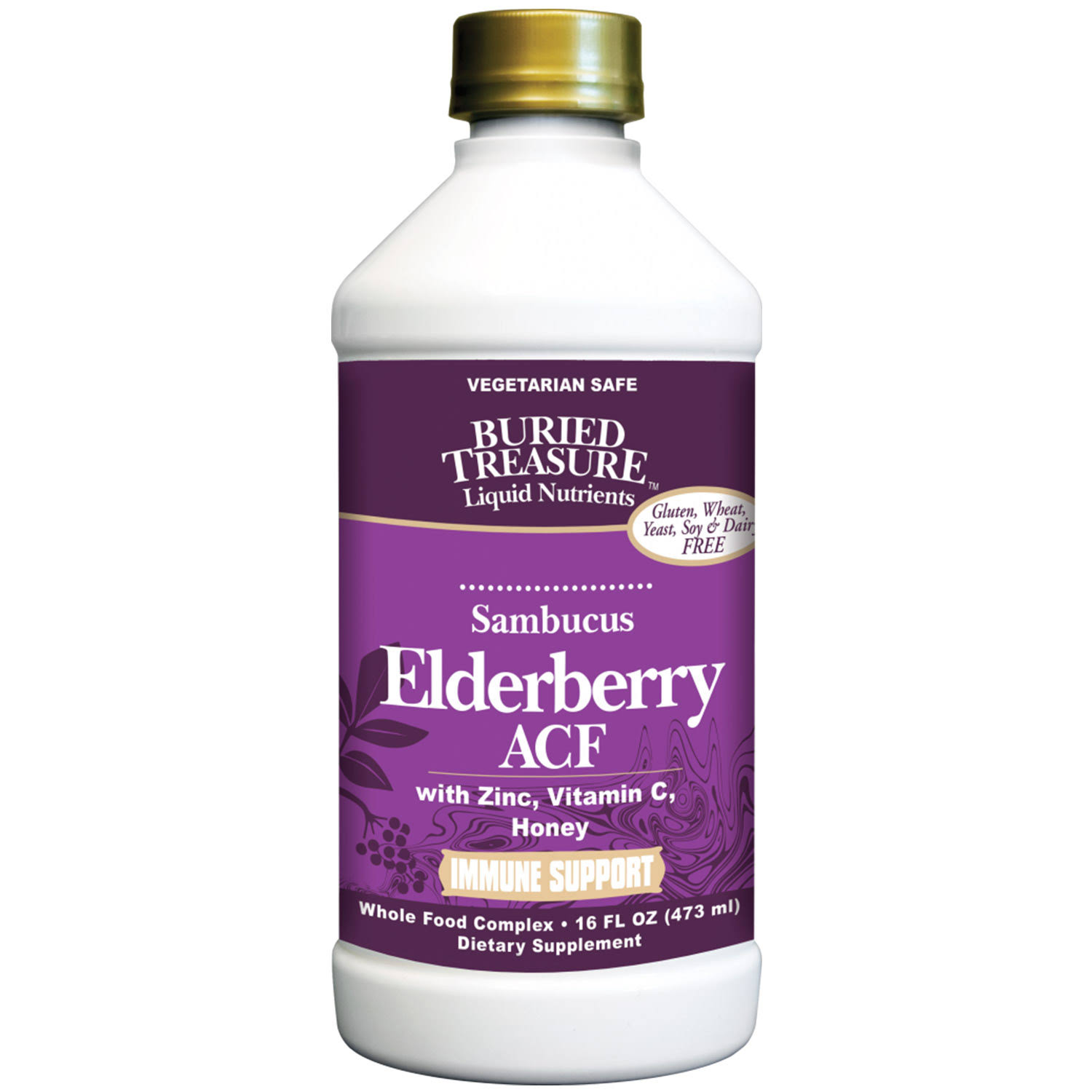 Buried Treasure Elderberry ACF Immune Support 16 fl oz (473 ml)