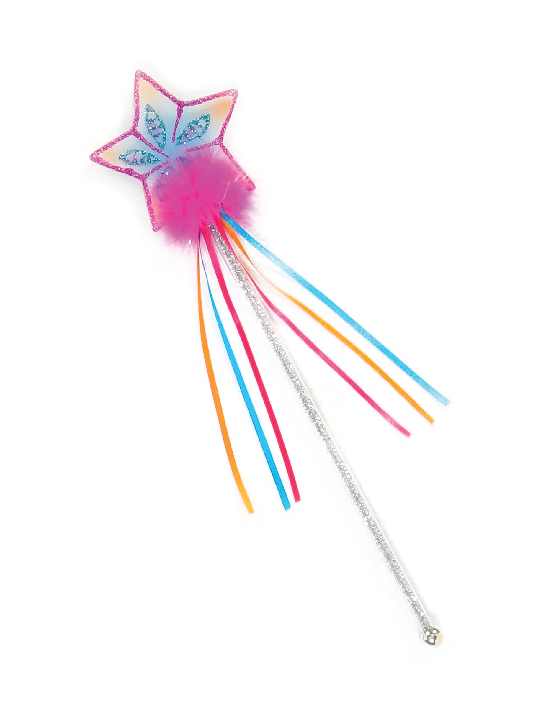 Creative Education Girls Glitter Rainbow Fairy Wand Magic Costume Prop - Pink