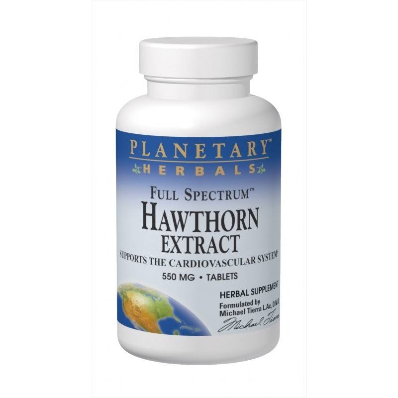 Planetary Herbals Full Spectrum Hawthorn Extract Dietary Supplement - 550mg, 60ct
