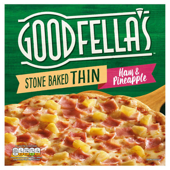 Goodfella's Stone Baked Thin Ham and Pineapple Pizza - 365g
