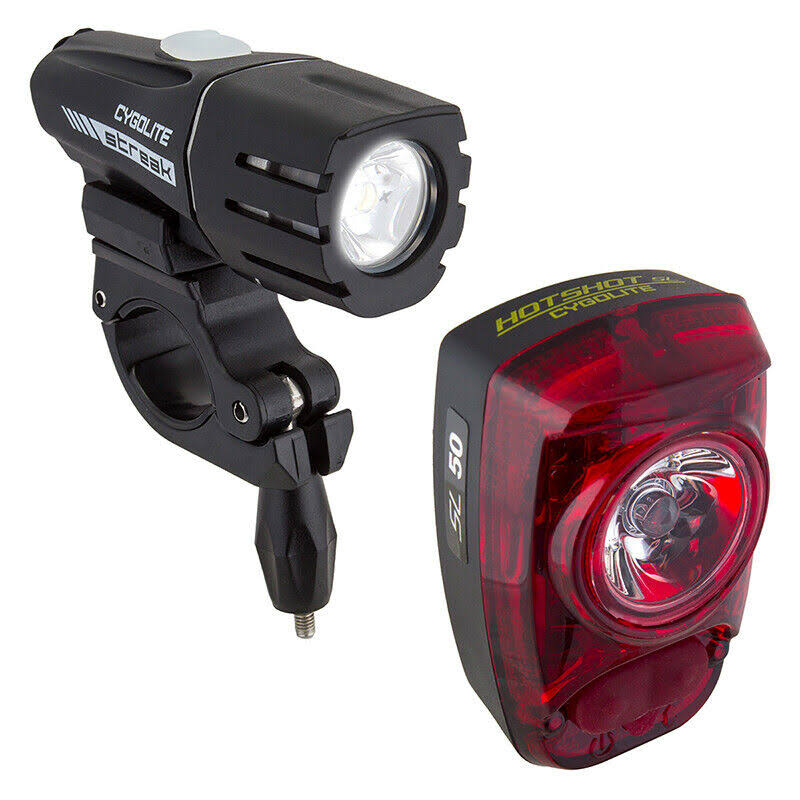 Cygolite Streak 450 Bicycle Headlight and Hotshot SL 50 Taillight Set