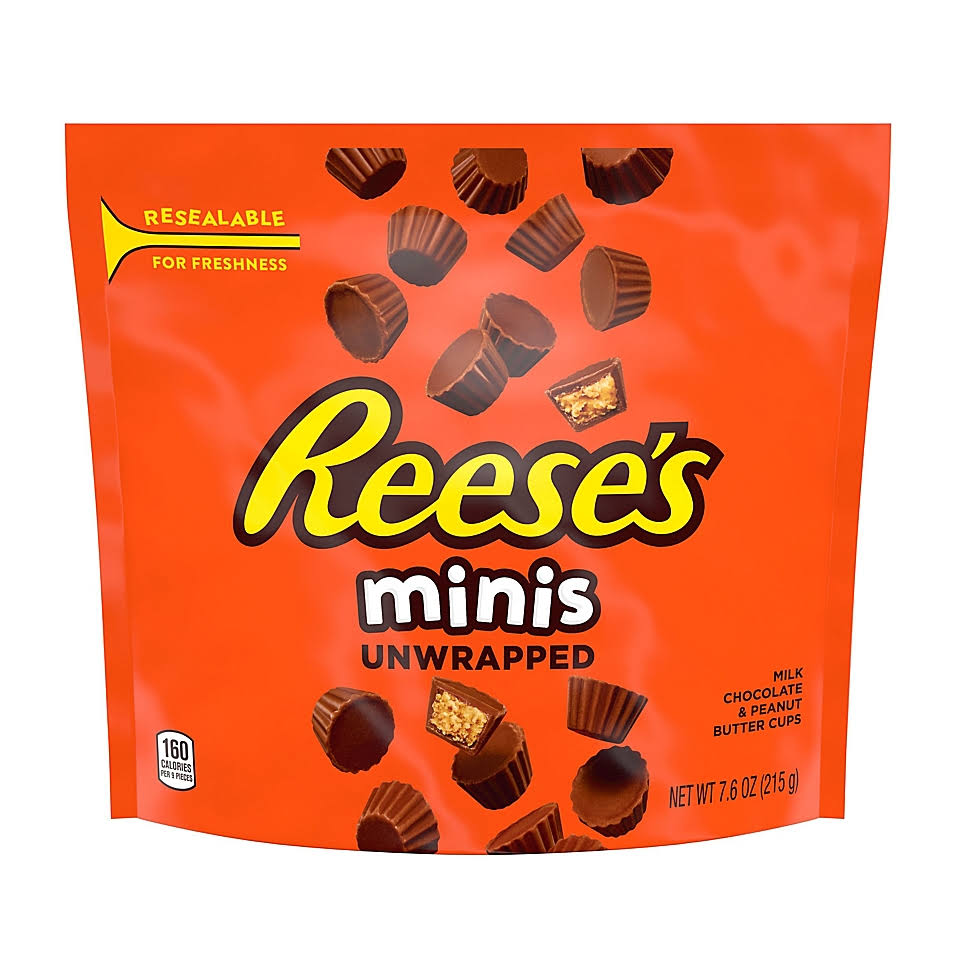 Reese's Chocolate Peanut Butter Cup Candy - Minis, 7.6oz