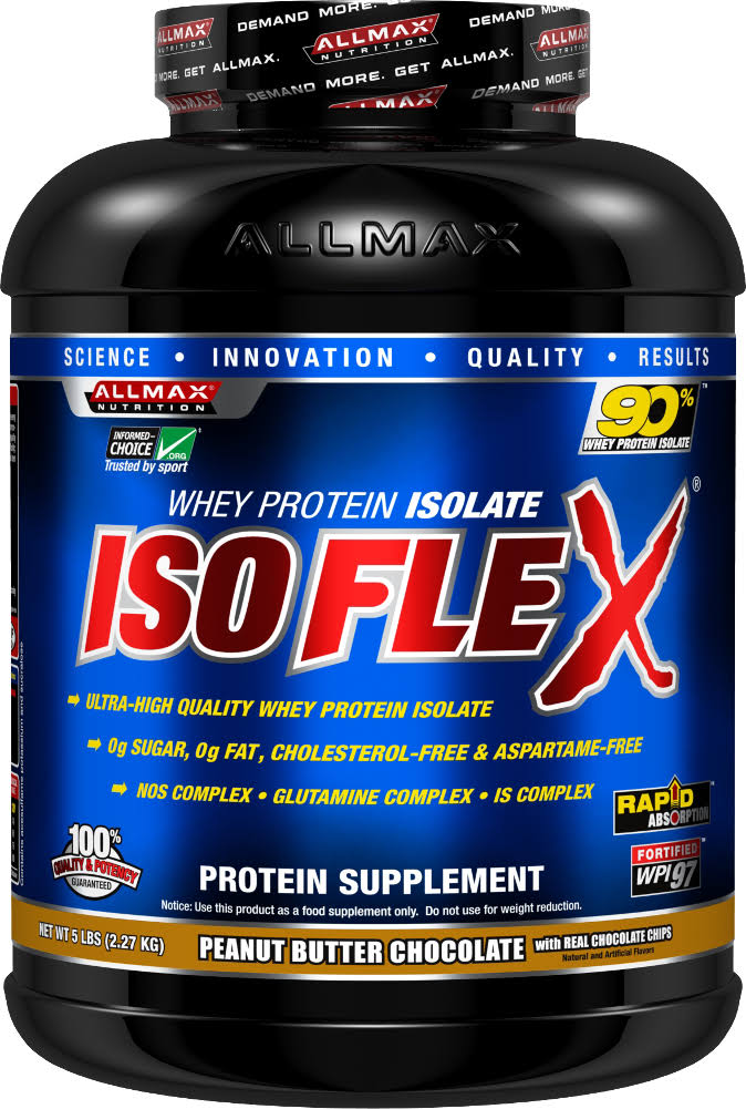 Allmax Nutrition IsoFlex Protein - 6lbs Chocolate Peanut Butter - Exp 7/2017