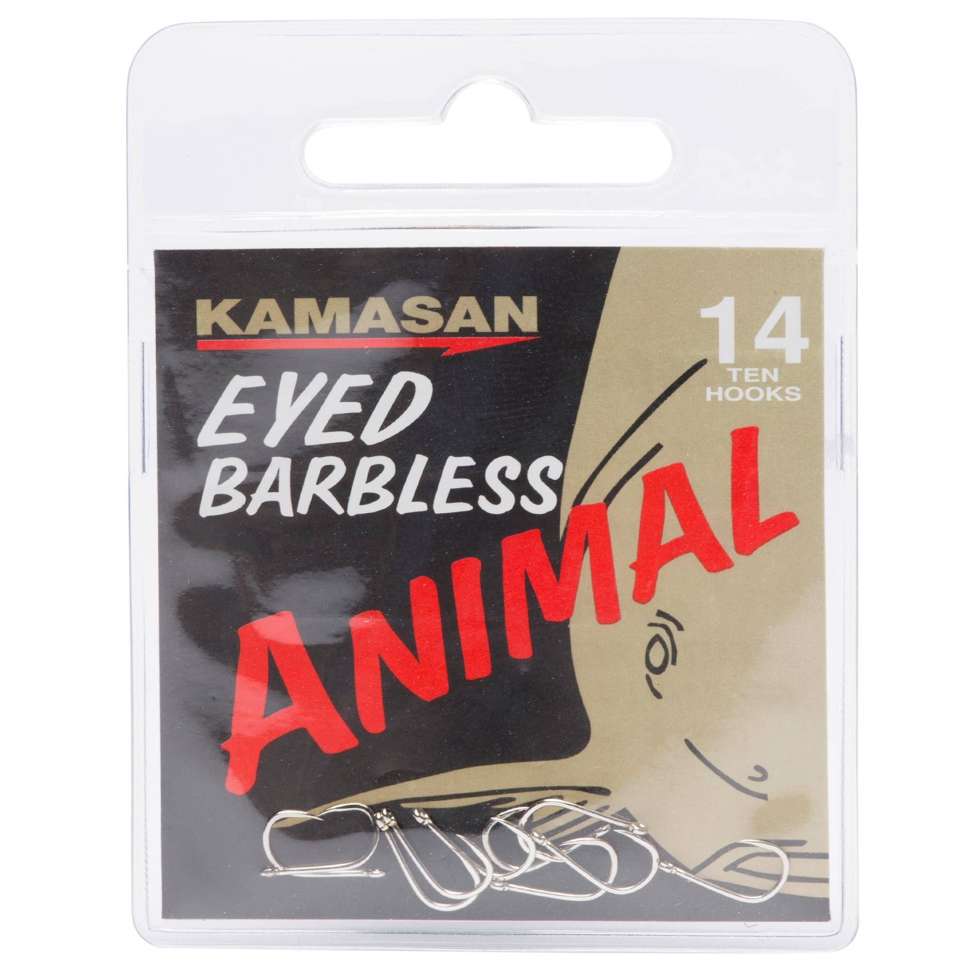 Eyed Kamasan Animal Hooks Barbless 