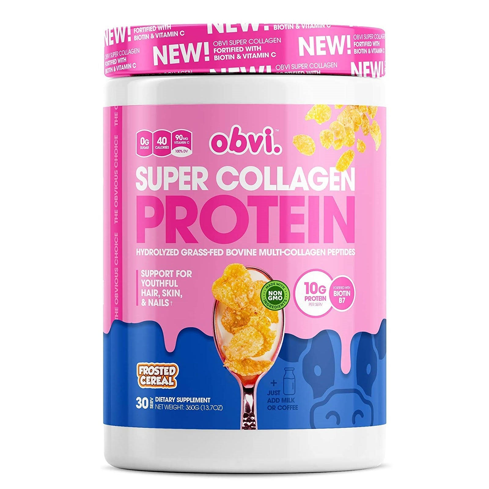 Obvi, Super Collagen Protein Frosted Cereal