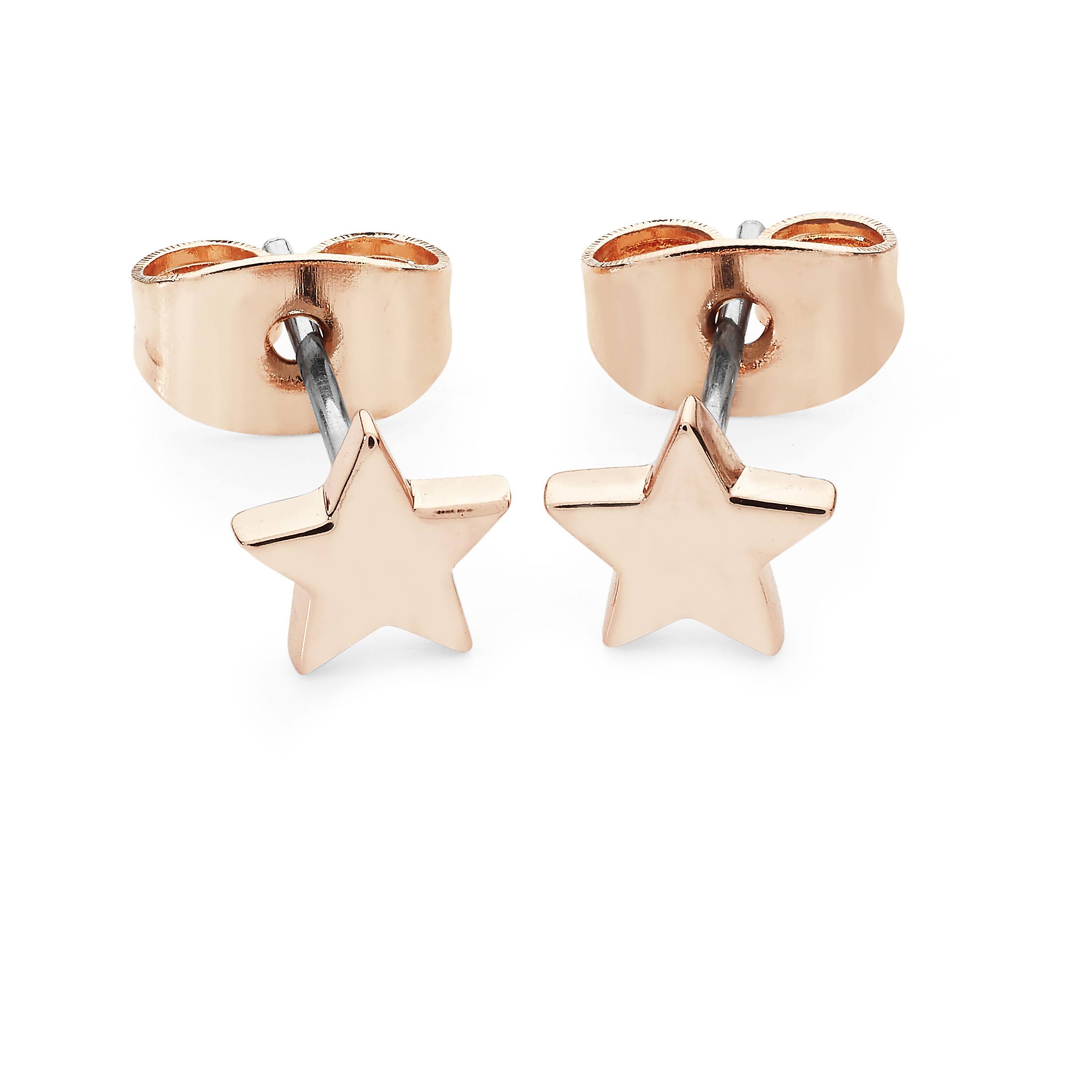 Tipperary Crystal Star Mini Stud Rose Gold Earrings