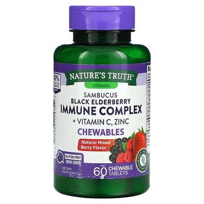 Black Elderberry Immune Complex + Vitamin C & Zinc - 60 Tablets