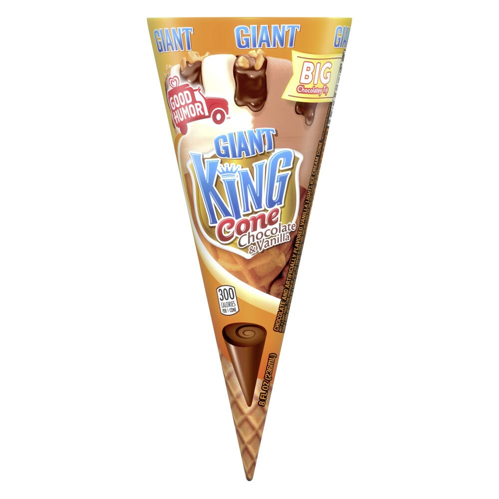 Good Humor King Cone Ice Cream - Vanilla and Chocolate, 8oz