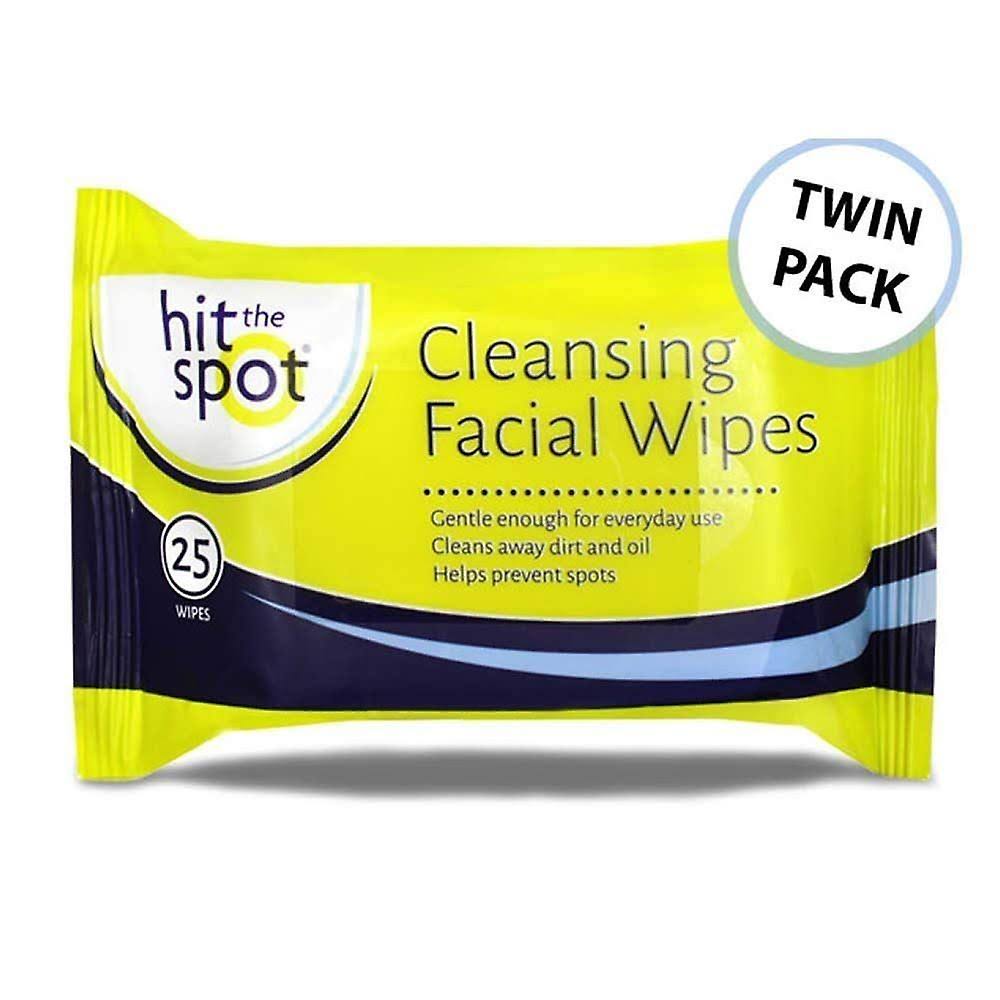 Hit The Spot Cleansing Facial Wipes Twin Pack