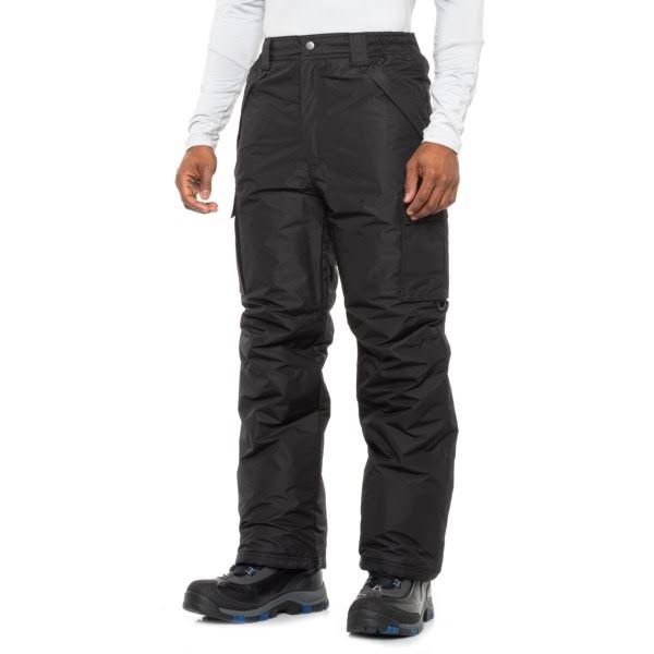 Pulse Men's Black Cargo Snowboard Pants, Size L