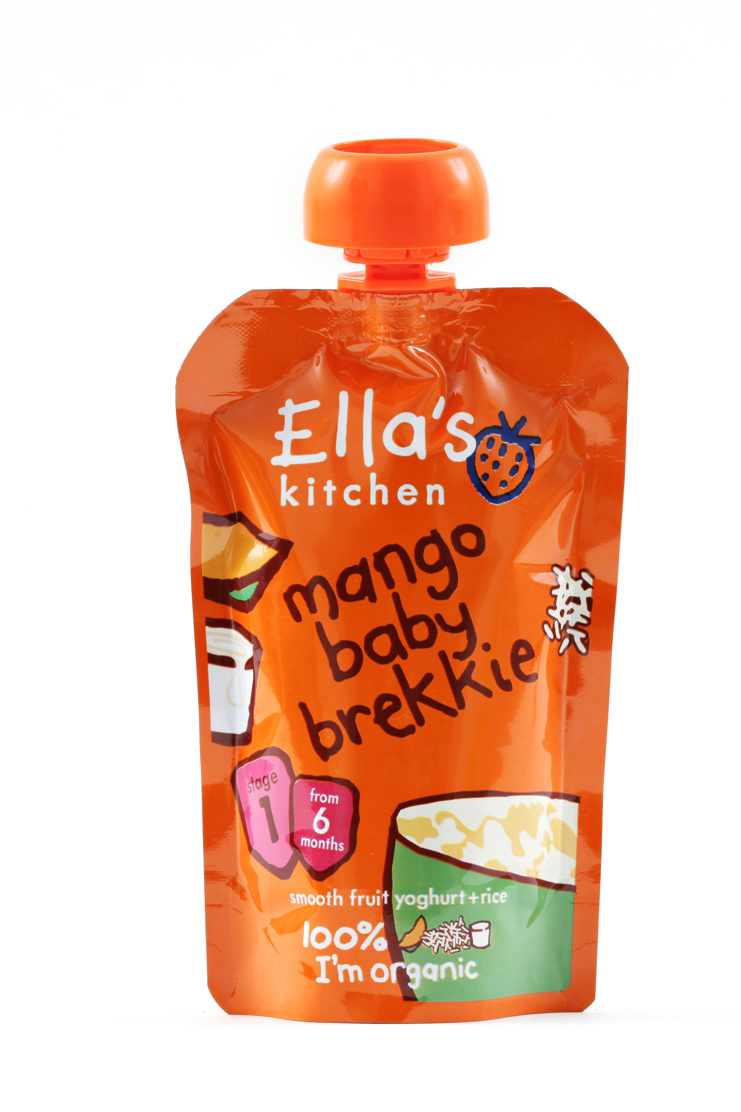 Ella's Kitchen Yogurt Rice - Mango Baby Brekkie, 100g