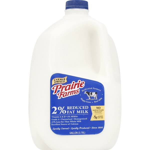 Prairie Farms Reduced Fat Milk - 128oz