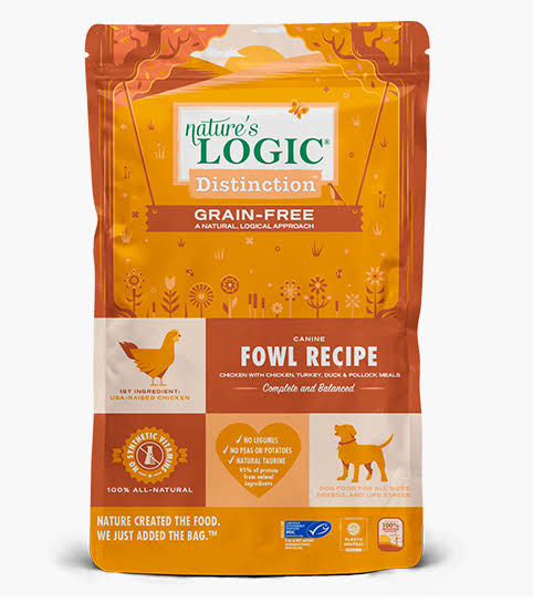 Nature's Logic Distinction Fowl Grain-Free Dry Dog Food, 4.4-lb