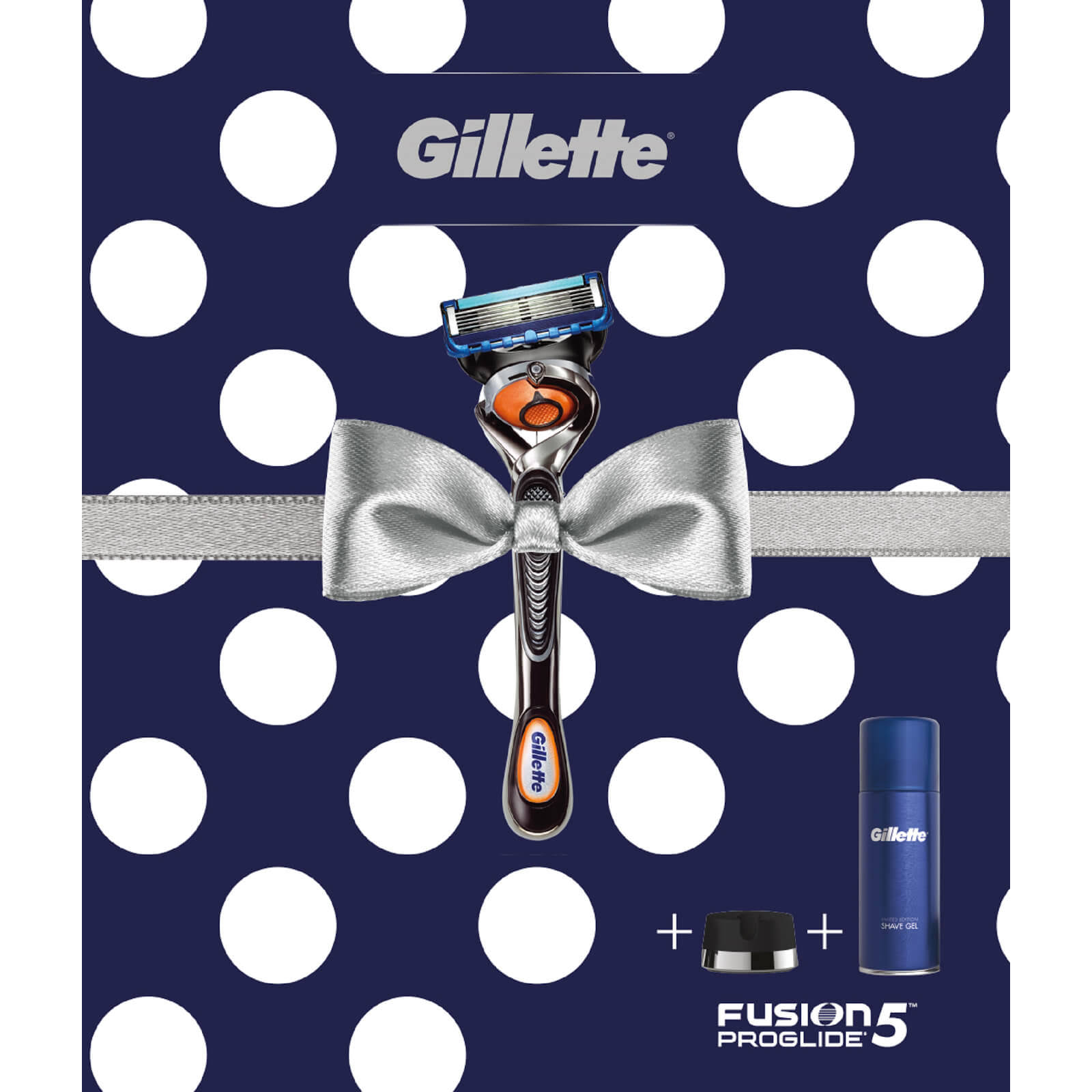 Gillette 81741122 Fusion Razor, Shaving Gel & Stand Gift Set