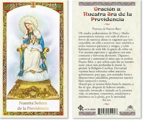 Nuestra Senora de La Providencia Laminated Prayer Card-Single from San Francis Imports | Discount Catholic Products