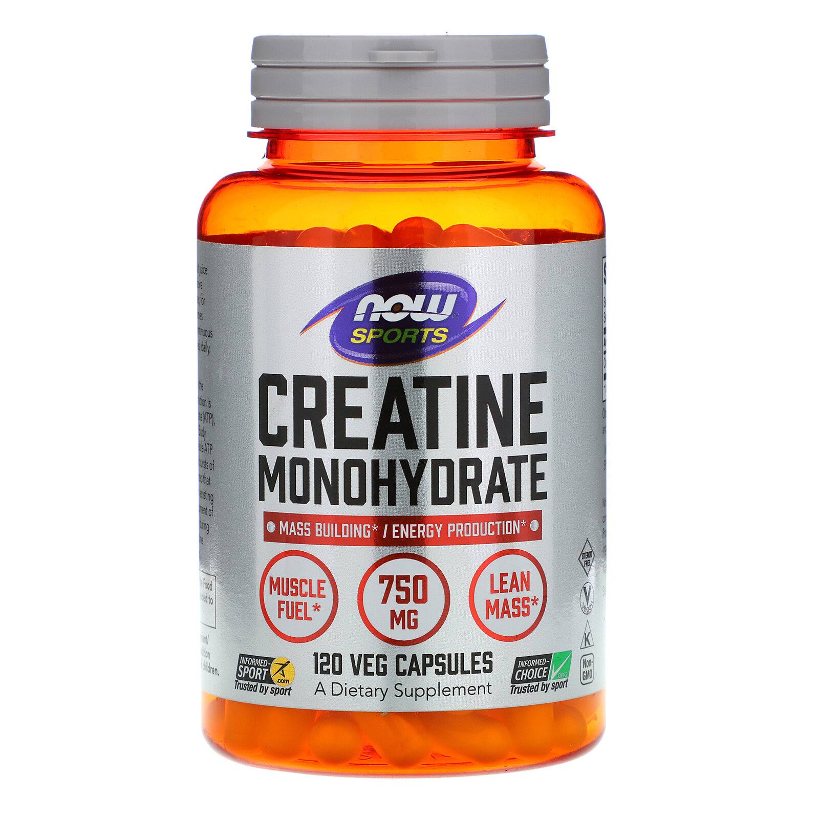 Now Sports Creatine Monohydrate - 750mg, 120 capsules