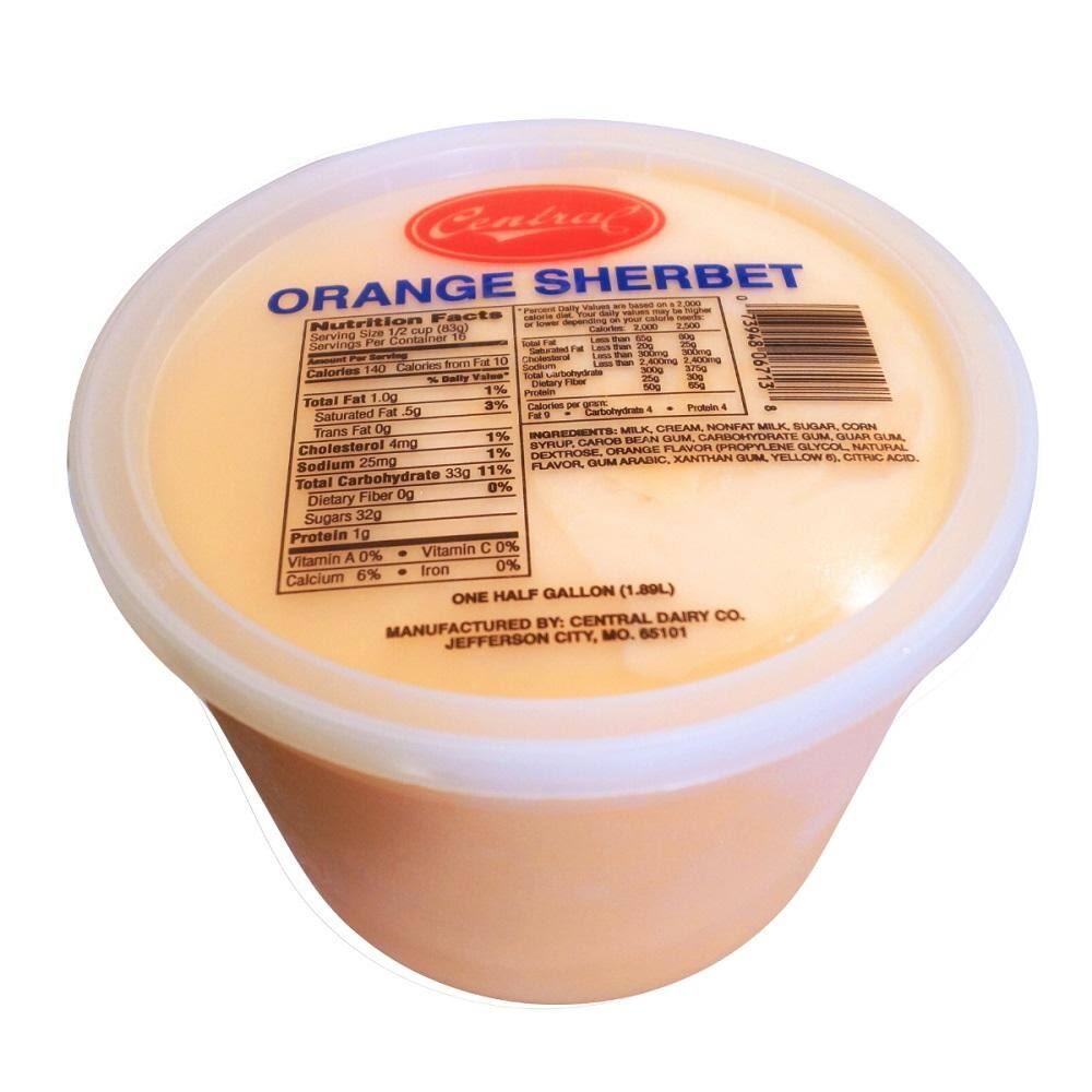 Turner Pure Premium Ice Cream Orange Sherbet 64 fl oz