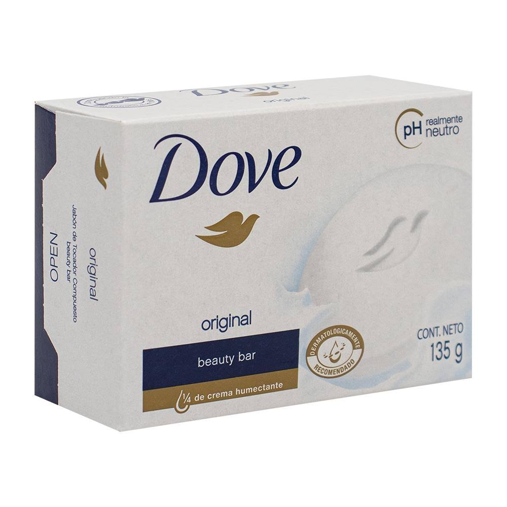 Dove Original Beauty Soap Bars - 1/4 Moisturizing Cream, 135g, 3 Count