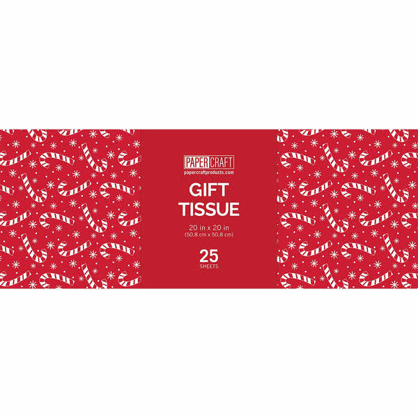IG Design Christmas Candy Cane Tissue Paper - 25 ct