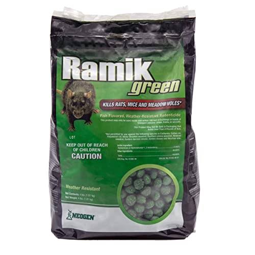 Neogen Rodenticide Ramik Mouse and Rat Nuggets Bait - 4lbs, Green
