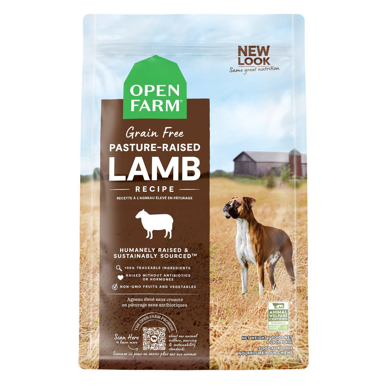 Open Farm Dry Dog Food, Pasture Raised Lamb, 24 lbs