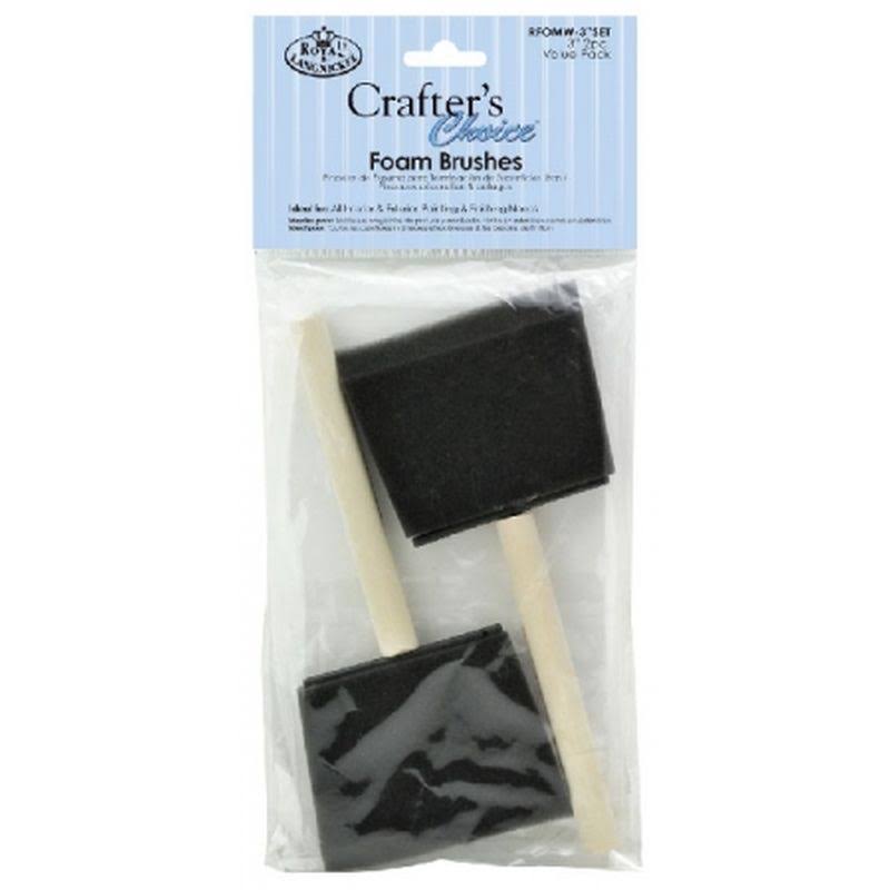 Crafter's Choice Foam Brushes - Black, 2", 3ct