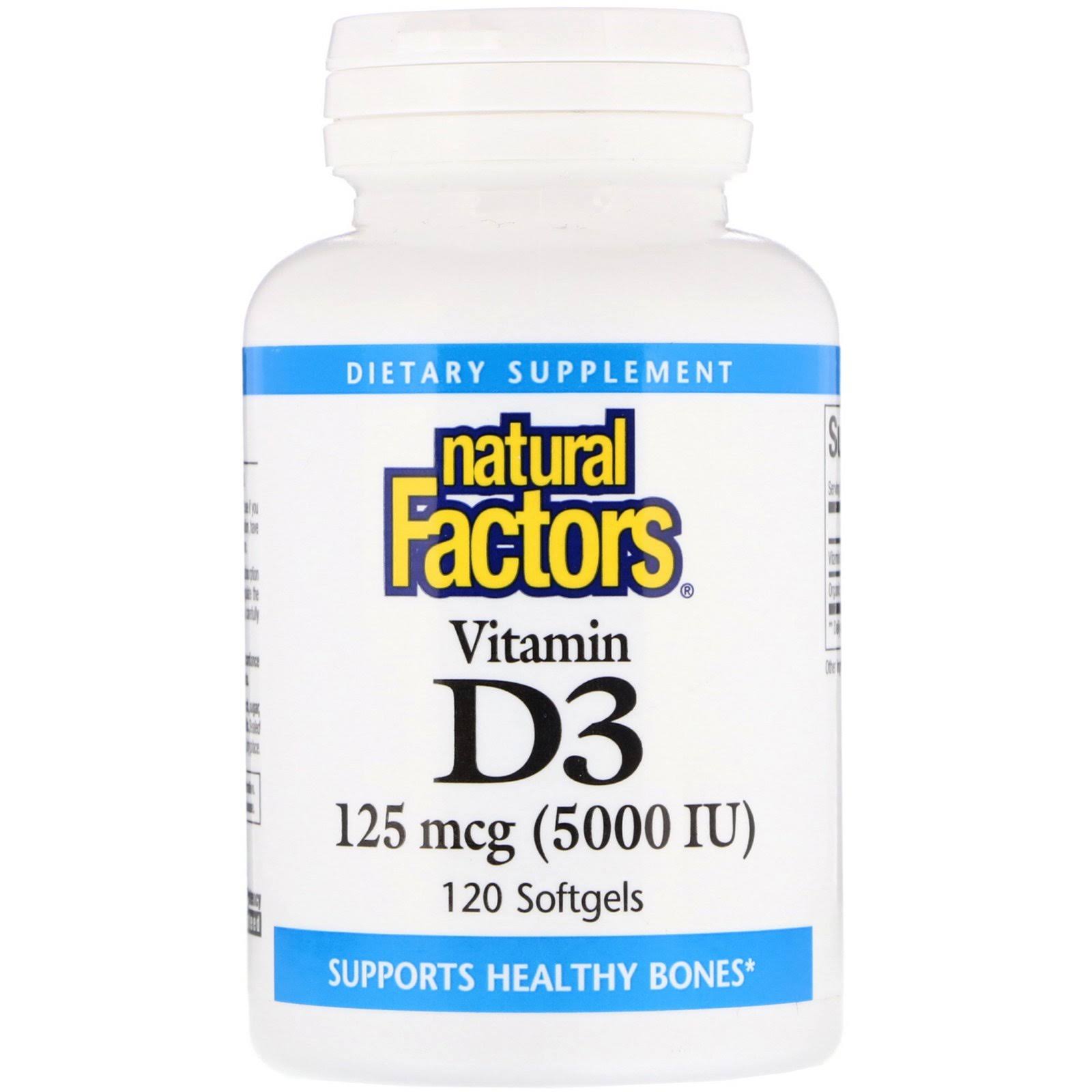 Natural Factors Vitamin D3 5000iu Softgels - 120 Count