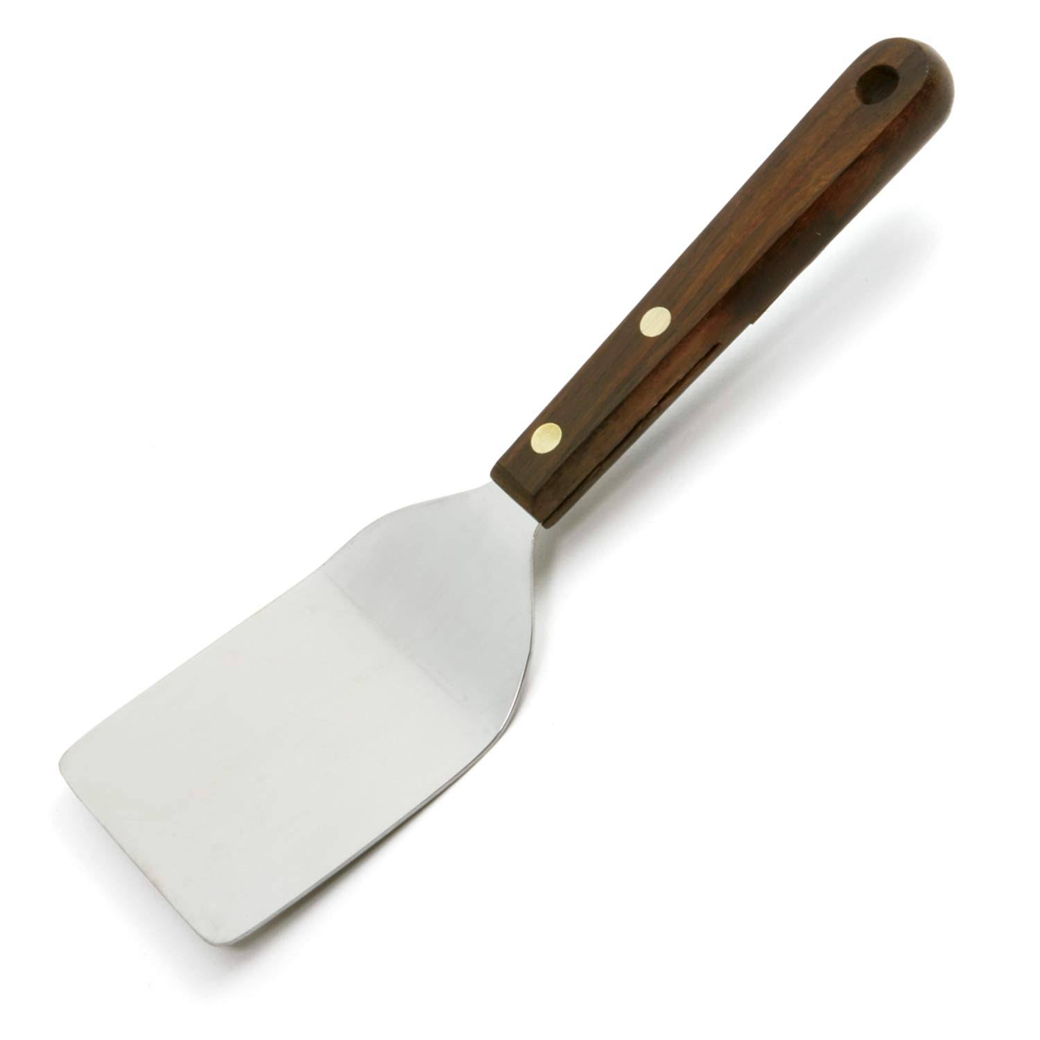 Norpro 1167 Stainless Steel Wide Head Spatula - with Wood Handle, 7.5"