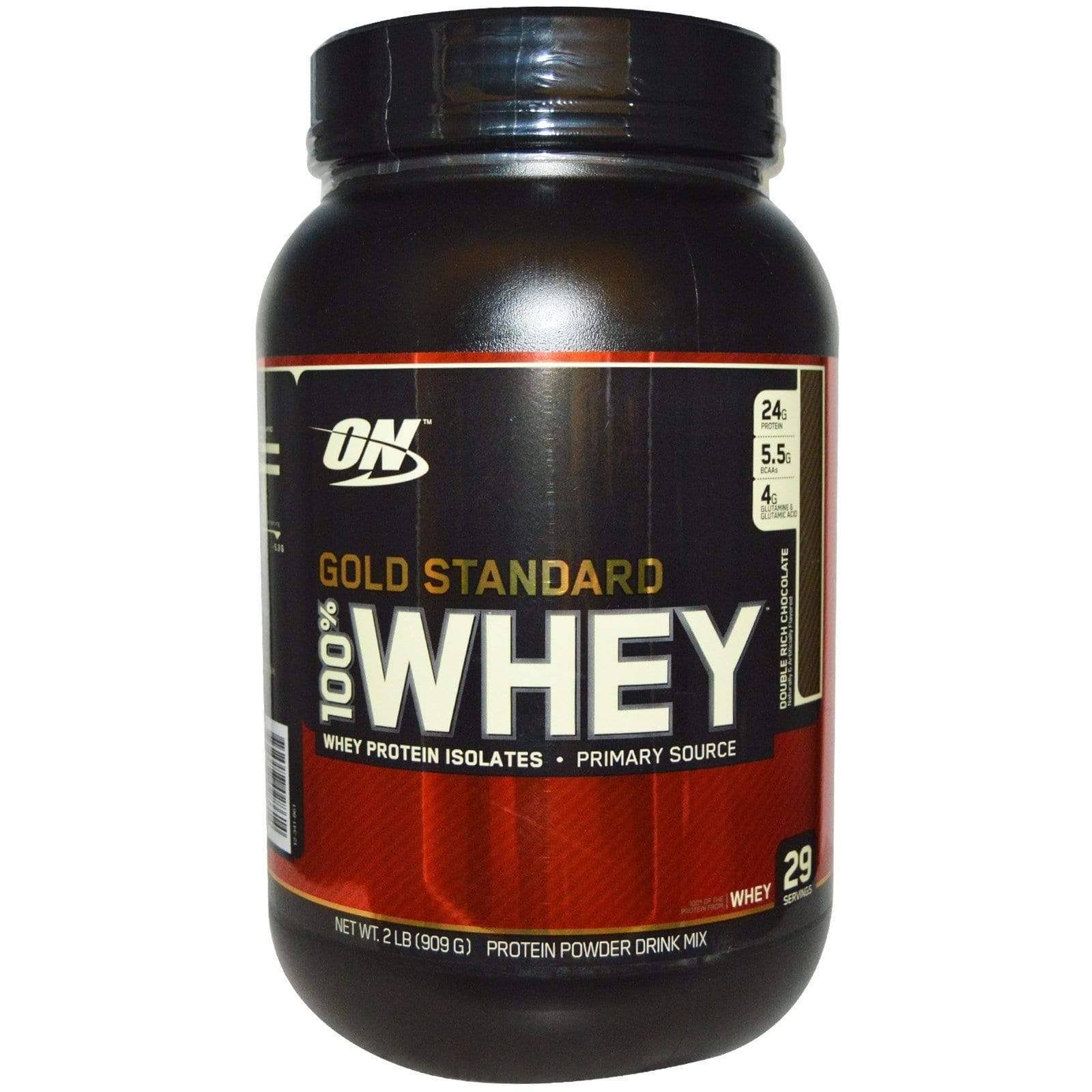 Optimum Nutrition Gold Standard 100 Whey Protein Isolate - Double Rich Chocolate, 2lbs