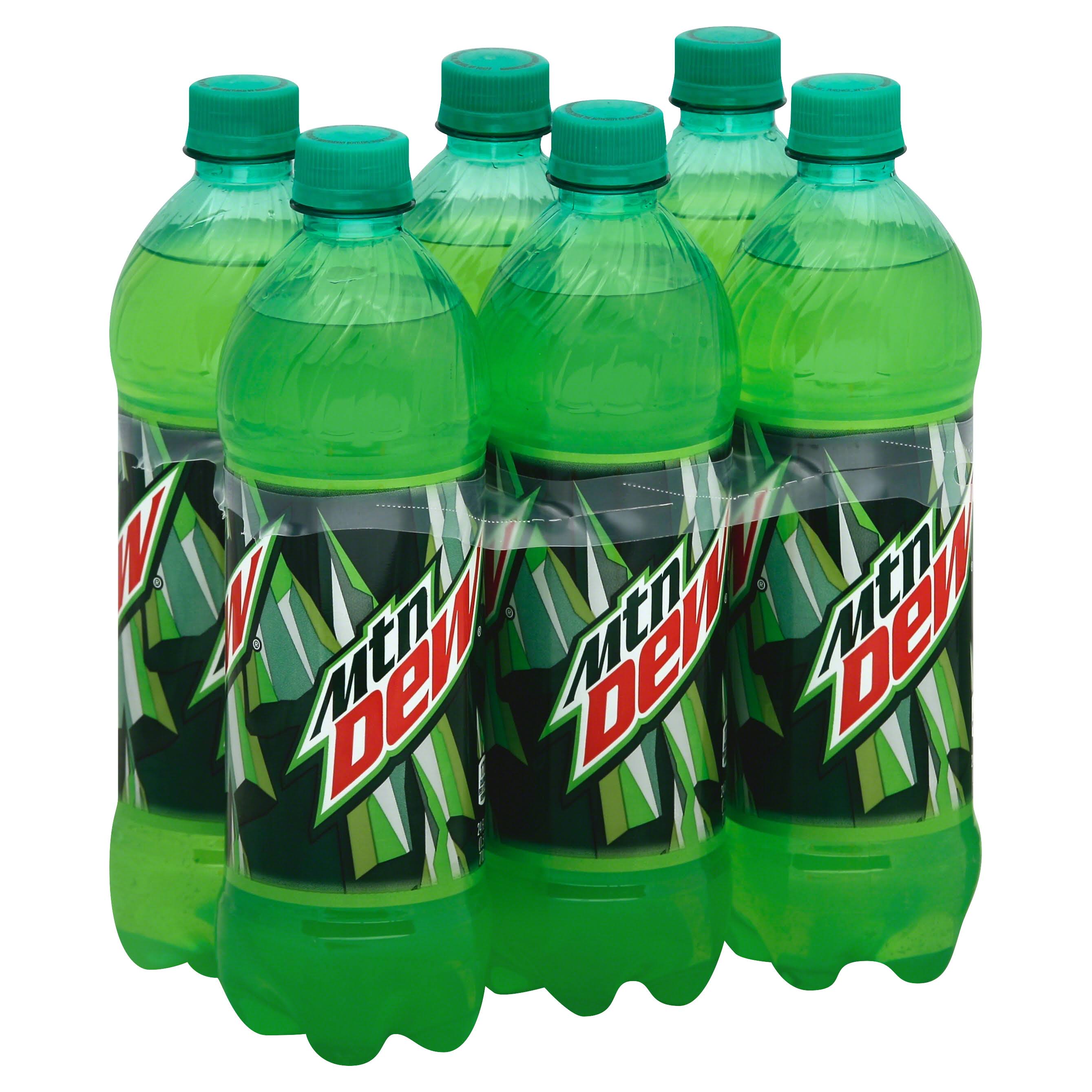 Mountain Dew Soda - 6 pack, 24 fl oz