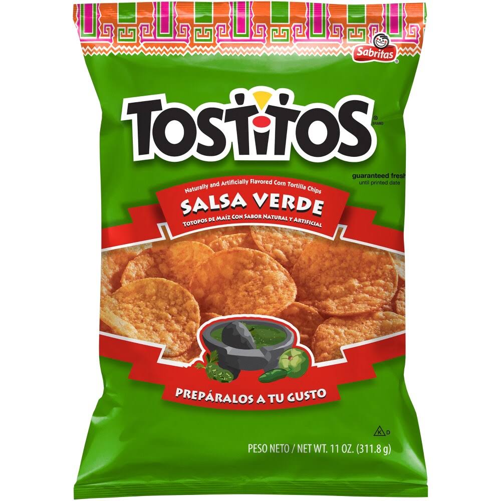 Tostitos Corn Tortilla Chips, Salsa Verde - 11 oz