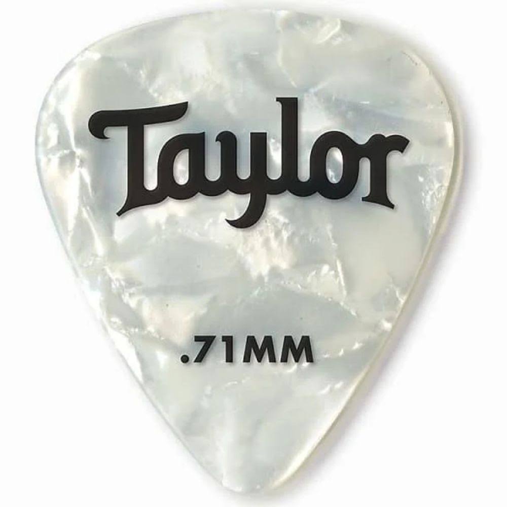 Taylor Celluloid 351 Picks 0.71 White Pearl, 12-Pack - Set of Picks