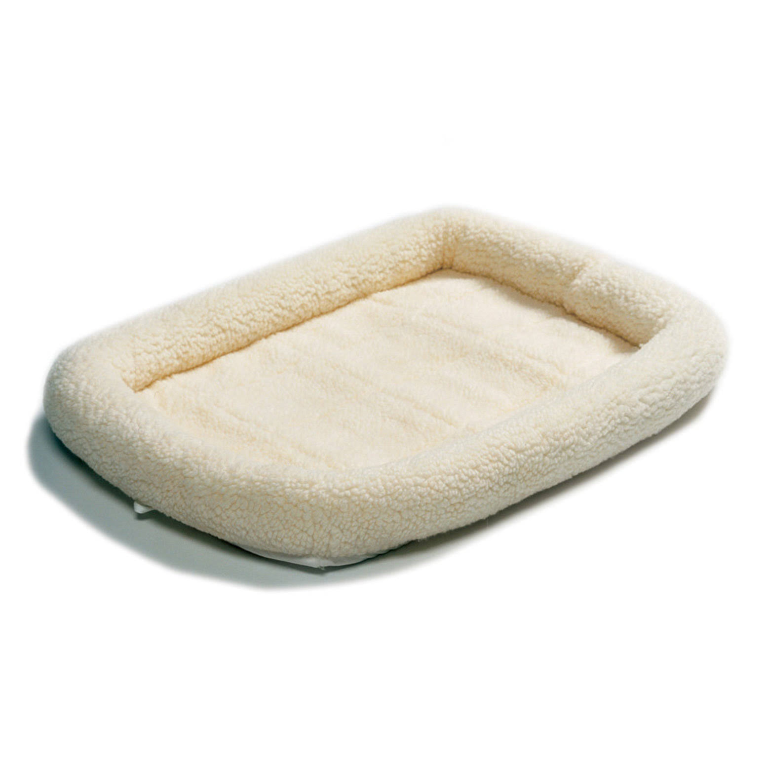 Midwest Quiet Time Bolster Pet Dog Bed - White, 42" x 26"